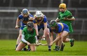 2 February 2020; Mairead Ryan of Limerick in action against Niamh Treacy and Roisin Howard of Tipperary during the Littlewoods Ireland National Camogie League Division 1 match between Limerick and Tipperary at LIT Gaelic Grounds in Limerick. Photo by Diarmuid Greene/Sportsfile