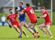 2 February 2020; Conor Boyle of Monaghan in action against Tiernan McCann, Rory Brennan and Conor Meyler of Tyrone during the Allianz Football League Division 1 Round 2 match between Monaghan and Tyrone at St. Mary's Park in ?Castleblayney, Monaghan. Photo by Oliver McVeigh/Sportsfile