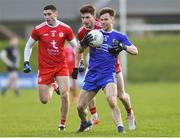 2 February 2020; Karl O'Connell of Monaghan in action against Rory Brennan of Tyrone during the Allianz Football League Division 1 Round 2 match between Monaghan and Tyrone at St. Mary's Park in Castleblayney, Monaghan. Photo by Oliver McVeigh/Sportsfile