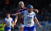 2 February 2020; Patrick Curran of Waterford in action against Shane Clavin of Westmeath during the Allianz Hurling League Division 1 Group A Round 2 match between Westmeath and Waterford at TEG Cusack Park in Mullingar, Westmeath. Photo by Piaras Ó Mídheach/Sportsfile