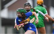 2 February 2020; Roisin Howard of Tipperary in action against Mairead Ryan of Limerick during the Littlewoods Ireland National Camogie League Division 1 match between Limerick and Tipperary at LIT Gaelic Grounds in Limerick. Photo by Diarmuid Greene/Sportsfile
