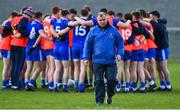 2 February 2020; Monaghan manager Seamus McEnaney leaving the team huddle before the Allianz Football League Division 1 Round 2 match between Monaghan and Tyrone at St. Mary's Park in Castleblayney, Monaghan. Photo by Oliver McVeigh/Sportsfile