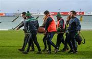 2 February 2020; Rebecca Delee of Limerick is stretchered off after picking up an injury during the Littlewoods Ireland National Camogie League Division 1 match between Limerick and Tipperary at LIT Gaelic Grounds in Limerick. Photo by Diarmuid Greene/Sportsfile