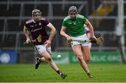 2 February 2020; Pádraic Mannion of Galway in action against Gearoid Hegarty of Limerick during the Allianz Hurling League Division 1 Group A Round 2 match between Limerick and Galway at LIT Gaelic Grounds in Limerick. Photo by Diarmuid Greene/Sportsfile