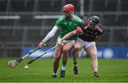 2 February 2020; Barry Nash of Limerick in action against Diarmuid Kilcommins of Galway during the Allianz Hurling League Division 1 Group A Round 2 match between Limerick and Galway at LIT Gaelic Grounds in Limerick. Photo by Diarmuid Greene/Sportsfile