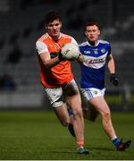 1 February 2020; Jarlath Og Burns of Armagh in action against Colm Murphy of Laois during the Allianz Football League Division 2 Round 2 match between Laois and Armagh at MW Hire O'Moore Park in Portlaoise, Laois. Photo by Sam Barnes/Sportsfile