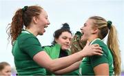 2 February 2020; Aoife McDermott, left, and Dorothy Wall of Ireland following the Women's Six Nations Rugby Championship match between Ireland and Scotland at Energia Park in Donnybrook, Dublin. Photo by Ramsey Cardy/Sportsfile