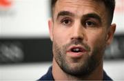 3 February 2020; Conor Murray during an Ireland Rugby press conference in the Sport Ireland National Indoor Arena at the Sport Ireland Campus in Dublin. Photo by Ramsey Cardy/Sportsfile