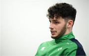 3 February 2020; Andrew Smith during an Ireland U20 Rugby press conference in the Sport Ireland National Indoor Arena at the Sport Ireland Campus in Dublin. Photo by Ramsey Cardy/Sportsfile