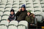 2 February 2020; Pat Whelan along with his sons Darragh, aged 8, and Cian, aged 5, from Ardrahan, Co. Galway prior to the Allianz Hurling League Division 1 Group A Round 2 match between Limerick and Galway at LIT Gaelic Grounds in Limerick. Photo by Diarmuid Greene/Sportsfile