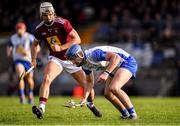 2 February 2020; Patrick Curran of Waterford in action against Shane Clavin of Westmeath during the Allianz Hurling League Division 1 Group A Round 2 match between Westmeath and Waterford at TEG Cusack Park in Mullingar, Westmeath. Photo by Piaras Ó Mídheach/Sportsfile