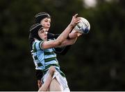 3 February 2020; William Van Der Hoeven of St Gerard's School and Shane Treacy of Newbridge College battle for possession of a line-out during the Bank of Ireland Leinster Schools Junior Cup First Round match between Newbridge College and St Gerard’s School at Templeville Road in Dublin. Photo by Harry Murphy/Sportsfile