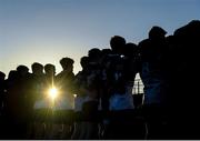 3 February 2020; Newbridge College players huddle following the Bank of Ireland Leinster Schools Junior Cup First Round match between Newbridge College and St Gerard’s School at Templeville Road in Dublin. Photo by Harry Murphy/Sportsfile