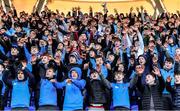 3 February 2020; St Michael's College supporters celebrate after the Bank of Ireland Leinster Schools Junior Cup First Round match between St Michael’s College and Belvedere College at Energia Park in Donnybrook, Dublin. Photo by Piaras Ó Mídheach/Sportsfile