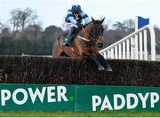 2 February 2020; Cadmium, with Danny Mullins up, jumps the last, first time round during the Paddy Power Irish Gold Cup on Day Two of the Dublin Racing Festival at Leopardstown Racecourse in Dublin. Photo by Harry Murphy/Sportsfile