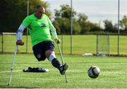 30 September 2017; Chris McElligott during a Republic of Ireland Amputee Training Session at AUL Complex in Clonshaugh, Dublin. Photo by Sam Barnes/Sportsfile