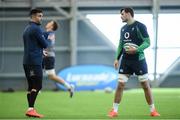 4 February 2020; Conor Murray, left, and Max Deegan  during Ireland Rugby squad training at the IRFU High Performance Centre at the Sport Ireland Campus in Dublin. Photo by Ramsey Cardy/Sportsfile