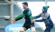 4 February 2020; Assistant coach Mike Catt, right, and Max Deegan during Ireland Rugby squad training at the IRFU High Performance Centre at the Sport Ireland Campus in Dublin. Photo by Ramsey Cardy/Sportsfile
