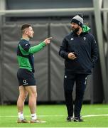 4 February 2020; Head coach Andy Farrell, right, and John Cooney during Ireland Rugby squad training at the IRFU High Performance Centre at the Sport Ireland Campus in Dublin. Photo by Ramsey Cardy/Sportsfile
