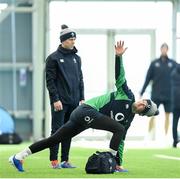4 February 2020; Jonathan Sexton and team physio Colm Fuller during Ireland Rugby squad training at the IRFU High Performance Centre at the Sport Ireland Campus in Dublin. Photo by Ramsey Cardy/Sportsfile