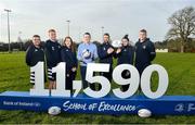 5 February 2020; In attendance, from left, are School of Excellence Camp Manager Stephen Maher, Ciarán Frawley, Daisy Earle, Rory Carty, Head of Youth Banking, Bank of Ireland, Rob Kearney, Judy Bobbett and Ross Molony at the 2020 Bank of Ireland Leinster Rugby School of Excellence launch in Kings Hospital, over 11,590 kids have taken part in the camp over the past 22 years and 600 places already sold for this summer. Photo by David Fitzgerald/Sportsfile