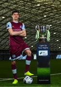 5 February 2020; Drogheda United's Jake Hyland during the launch of the 2020 SSE Airtricity League season at the Sport Ireland National Indoor Arena in Dublin. Photo by Harry Murphy/Sportsfile