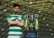 5 February 2020; Kian Clarke of Shamrock Rovers II during the launch of the 2020 SSE Airtricity League season at the Sport Ireland National Indoor Arena in Dublin. Photo by Harry Murphy/Sportsfile