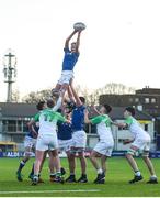 5 February 2020; Lucca Jennings of St Mary’s College collects the ball from a line-out during the Bank of Ireland Leinster Schools Junior Cup First Round match between Gonzaga College and St Mary’s College at Energia Park in Dublin. Photo by Daire Brennan/Sportsfile