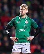 31 January 2020; Lewis Finlay of Ireland during the U20 Six Nations Rugby Championship match between Ireland and Scotland at Irish Independent Park in Cork. Photo by Harry Murphy/Sportsfile