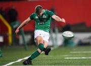31 January 2020; Jack Crowley of Ireland kicks a conversion during the U20 Six Nations Rugby Championship match between Ireland and Scotland at Irish Independent Park in Cork. Photo by Harry Murphy/Sportsfile
