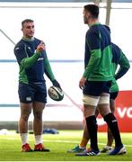 6 February 2020; Ronán Kelleher, left, in conversation with James Ryan during Ireland Rugby squad training at the IRFU High Performance Centre at the Sport Ireland Campus in Dublin. Photo by Brendan Moran/Sportsfile