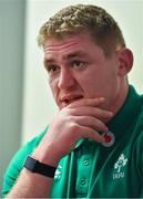6 February 2020; Tadhg Furlong during an Ireland Rugby press conference at the Sport Ireland National Indoor Arena at the Sport Ireland Campus in Dublin. Photo by Brendan Moran/Sportsfile