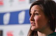 6 February 2020; Anna Caplice during an Ireland Women's Rugby press conference at the Sport Ireland National Indoor Arena at the Sport Ireland Campus in Dublin. Photo by Brendan Moran/Sportsfile