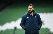 7 February 2020; Head coach Andy Farrell during the Ireland Rugby captain's run at the Aviva Stadium in Dublin. Photo by Ramsey Cardy/Sportsfile