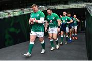7 February 2020; Tadhg Furlong, left, and Cian Healy during the Ireland Rugby captain's run at the Aviva Stadium in Dublin. Photo by Ramsey Cardy/Sportsfile