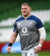 7 February 2020; Tadhg Furlong during the Ireland Rugby captain's run at the Aviva Stadium in Dublin. Photo by Ramsey Cardy/Sportsfile