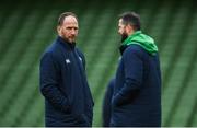 7 February 2020; Assistant coach Mike Catt, left, and head coach Andy Farrell during the Ireland Rugby captain's run at the Aviva Stadium in Dublin. Photo by Ramsey Cardy/Sportsfile