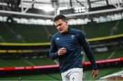 7 February 2020; Jacob Stockdale during the Ireland Rugby captain's run at the Aviva Stadium in Dublin. Photo by Ramsey Cardy/Sportsfile