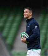 7 February 2020; Jonathan Sexton during the Ireland Rugby captain's run at the Aviva Stadium in Dublin. Photo by Ramsey Cardy/Sportsfile