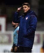 7 February 2020; Shelbourne manager Ian Morris during the Pre-Season Friendly match between Shelbourne and Bray Wanderers at Tolka Park in Dublin. Photo by Ben McShane/Sportsfile