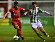 7 February 2020; Gary Deegan of Shelbourne in action against Joe Doyle of Bray Wanderers during the Pre-Season Friendly match between Shelbourne and Bray Wanderers at Tolka Park in Dublin. Photo by Ben McShane/Sportsfile