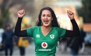 8 February 2020; Ireland supporter Hannah Johnson, from Magherafelt, Northern Ireland, prior to the Guinness Six Nations Rugby Championship match between Ireland and Wales at Aviva Stadium in Dublin. Photo by David Fitzgerald/Sportsfile