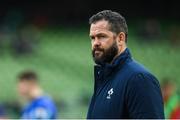 8 February 2020; Ireland head coach Andy Farrell ahead of the Guinness Six Nations Rugby Championship match between Ireland and Wales at the Aviva Stadium in Dublin. Photo by Ramsey Cardy/Sportsfile