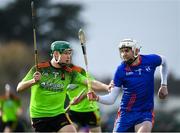 8 February 2020; Tim O’Mahony of Mary Immaculate College Limerick in action against Sean Downey of IT Carlow during the Fitzgibbon Cup Semi-Final match between Mary Immaculate College Limerick and IT Carlow at Dublin City University Sportsgrounds. Photo by Sam Barnes/Sportsfile