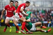 8 February 2020; Hadleigh Parkes of Wales is tackled by Andrew Conway of Ireland during the Guinness Six Nations Rugby Championship match between Ireland and Wales at Aviva Stadium in Dublin. Photo by David Fitzgerald/Sportsfile