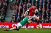 8 February 2020; Josh Adams of Wales is tackled by Andrew Conway of Ireland during the Guinness Six Nations Rugby Championship match between Ireland and Wales at Aviva Stadium in Dublin. Photo by Brendan Moran/Sportsfile