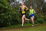 8 February 2020; Brian Maher of Kilkenny City Harriers, left, on his way to winning the Masters Men Cross Country ahead of eventual second place finisher Peter Arthur of Liffey Valley AC, Dublin, during the Irish Life Health National Intermediate, Master, Juvenile B & Relays Cross Country at Avondale in Rathdrum, Co Wicklow. Photo by Matt Browne/Sportsfile