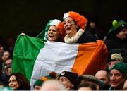 8 February 2020; Ireland supporters during the Guinness Six Nations Rugby Championship match between Ireland and Wales at Aviva Stadium in Dublin. Photo by David Fitzgerald/Sportsfile