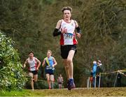 8 February 2020; Paul Delahunty of Greystones and Districy AC, Wicklow, on his way to winning the Boys under-17 Cross Country during the Irish Life Health National Intermediate, Master, Juvenile B & Relays Cross Country at Avondale in Rathdrum, Co Wicklow. Photo by Matt Browne/Sportsfile