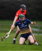 8 February 2020; Brian Ryan of DCU Dóchas Éireann in action against Darragh Fitzgibbon of UCC during the Fitzgibbon Cup Semi-Final match between DCU Dóchas Éireann and UCC at Dublin City University Sportsgrounds. Photo by Sam Barnes/Sportsfile